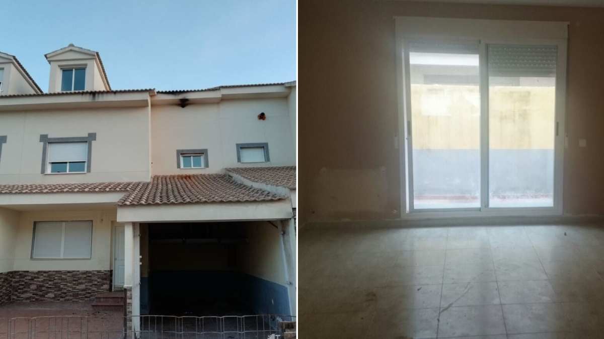 CaixaBank offers a townhouse with 175 meters, 3 bedrooms, garage and storage for just 56,000 euros