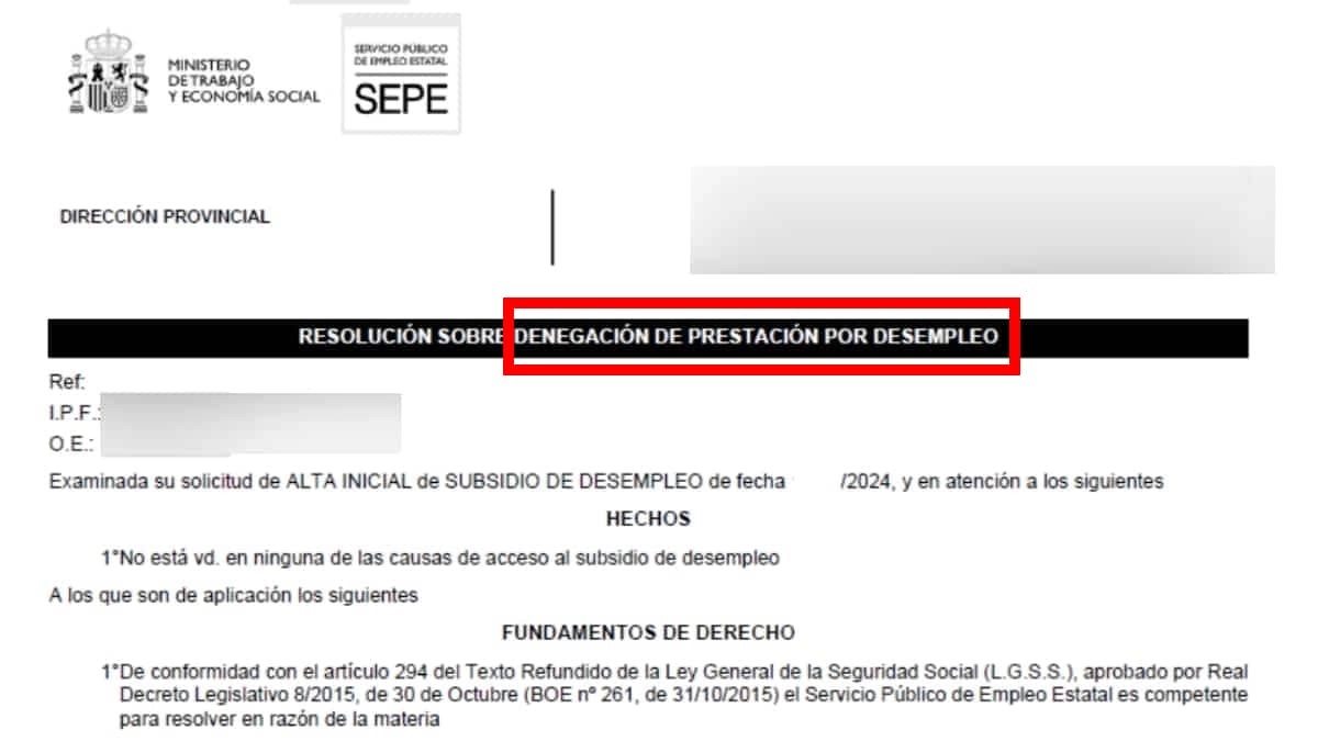 A man must return 9,130 ​​euros of the subsidy for over 52 years of the SEPE to hide an inheritance