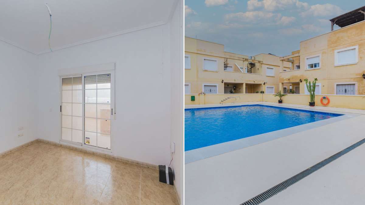 BBVA releases a brand new floor, with furnished kitchen, terrace, pool and very close to the sea for 67,000 euros