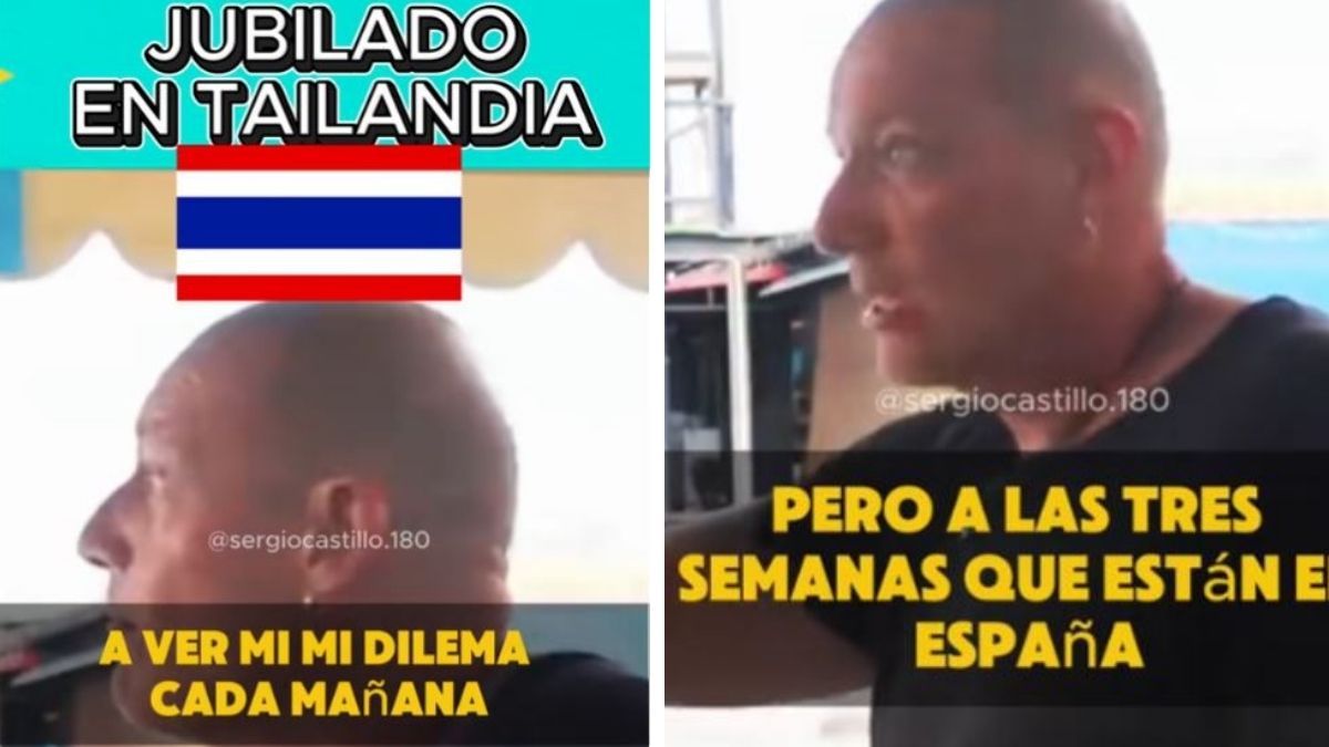 A Spanish retiree who lives in Thailand, about why other retirees do not want to return to Spain: "even if they pay them they return to Spain"