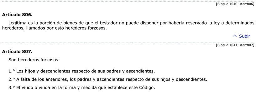 Article 806 and 807 of the Civil Code