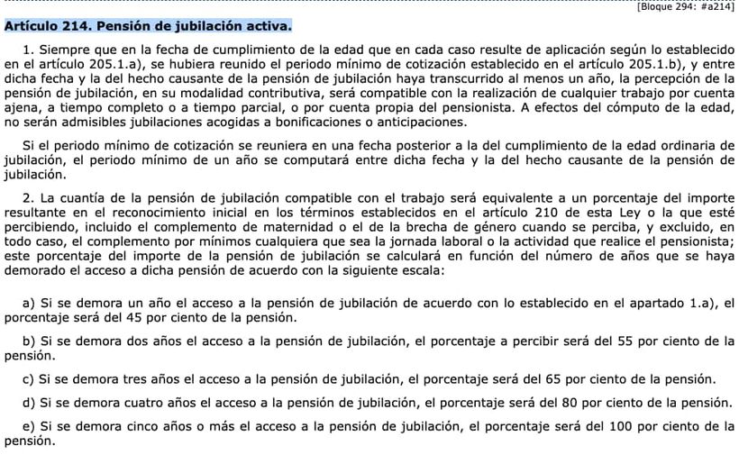 Article 214 of the General Social Security Law