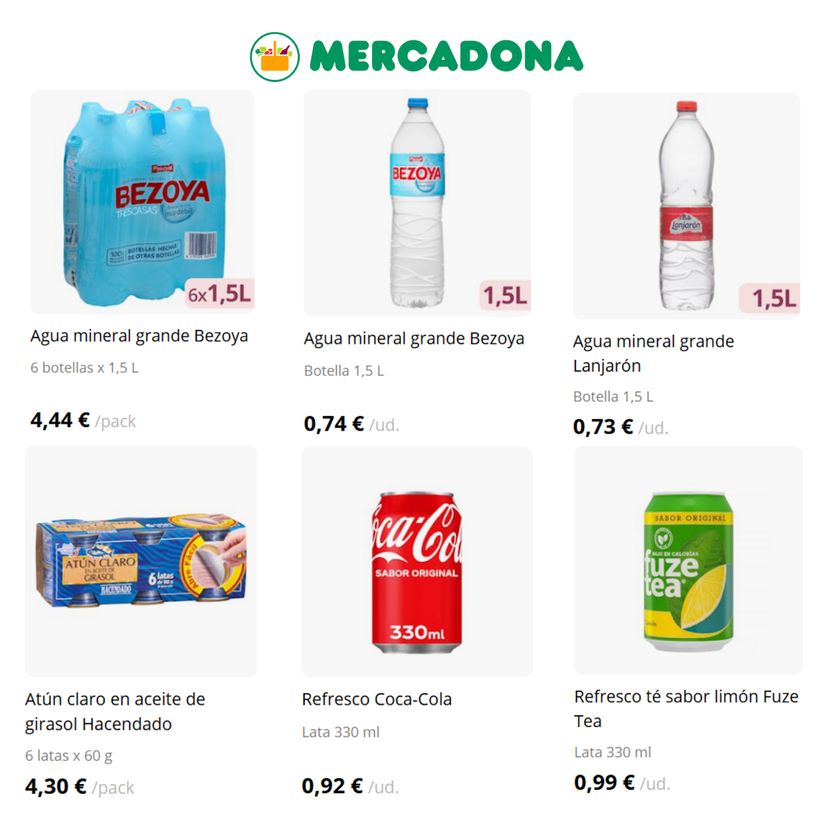 Mercadona products prices