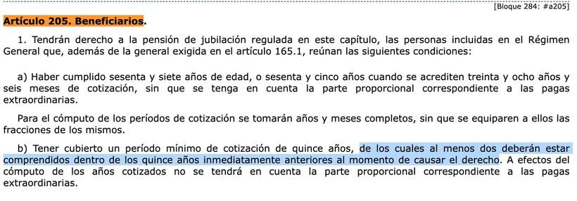 Article 205 of the General Law of Social Security