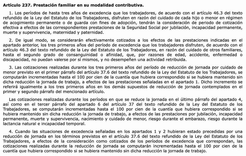 Article 237 of the LGSS