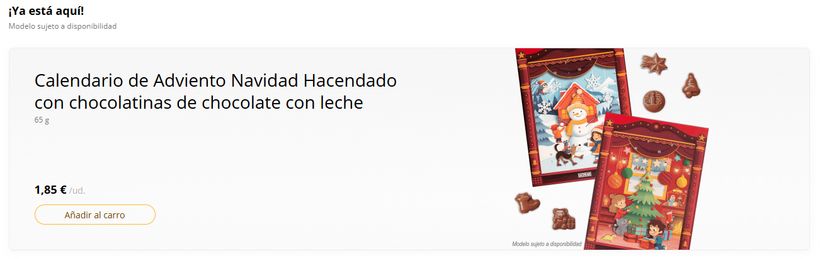 Mercadona advent calendar is here