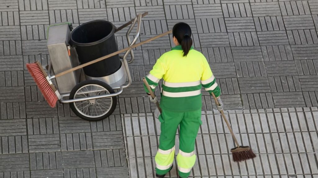 A 46-year-old sweeper receives a permanent disability pension for life because she cannot stand for long periods of time or make physical efforts.