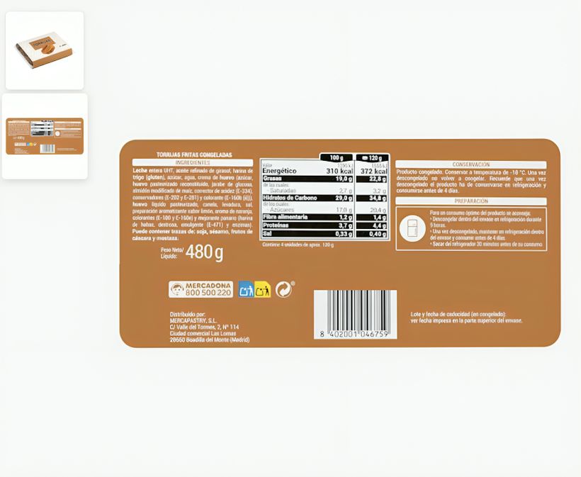 Image of product features. (WEB-MERCADONA).