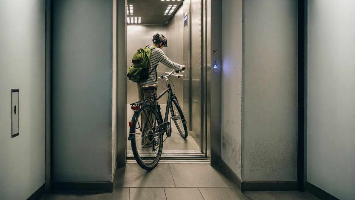 The Horizontal Property Law confirms it: the community of neighbors can prohibit bringing bicycles into the elevator