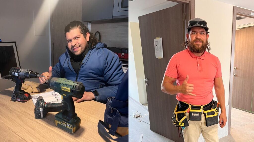 Gabriel, a Venezuelan carpenter, speaks clearly about his salary: "From starting out earning less than 90 euros a day doing moves, to billing 6,000 euros. I have about 3,500 clean euros left per month"