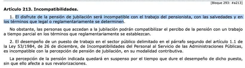 Article 213 of the General Law of Social Security