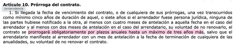 Article 10.1 LAU | BOE