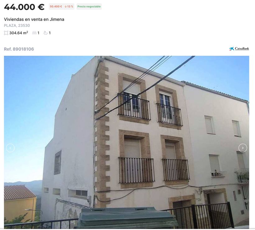 Announcement of the CaixaBank home for sale